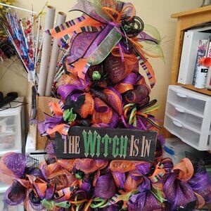 Halloween Deco Mesh Witches Wreath